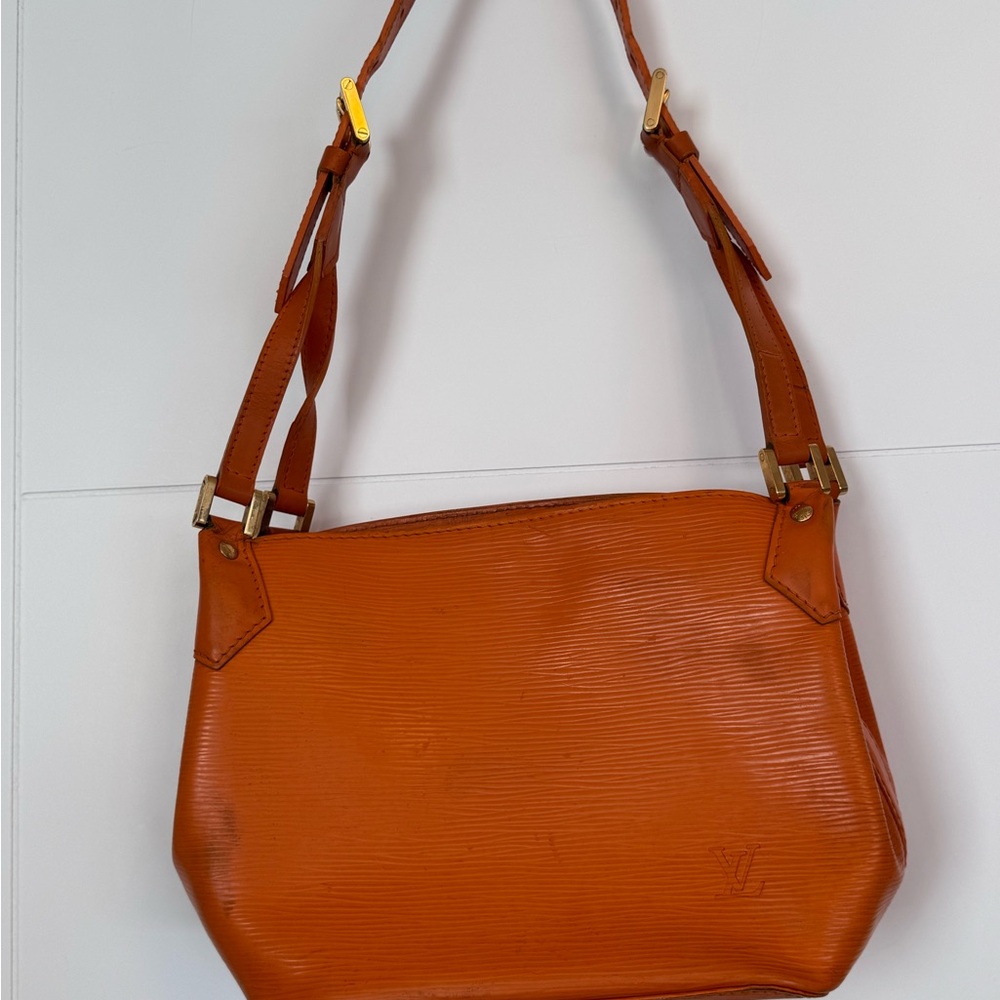 Louis Vuitton Orange Leather Shoulder Bag